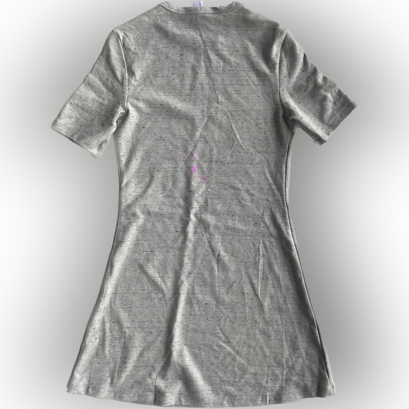 NEW AMERICAN APPAREL Grey T-Shirt Flare Dress Size M Short Sleeve - Picture 5 of 6